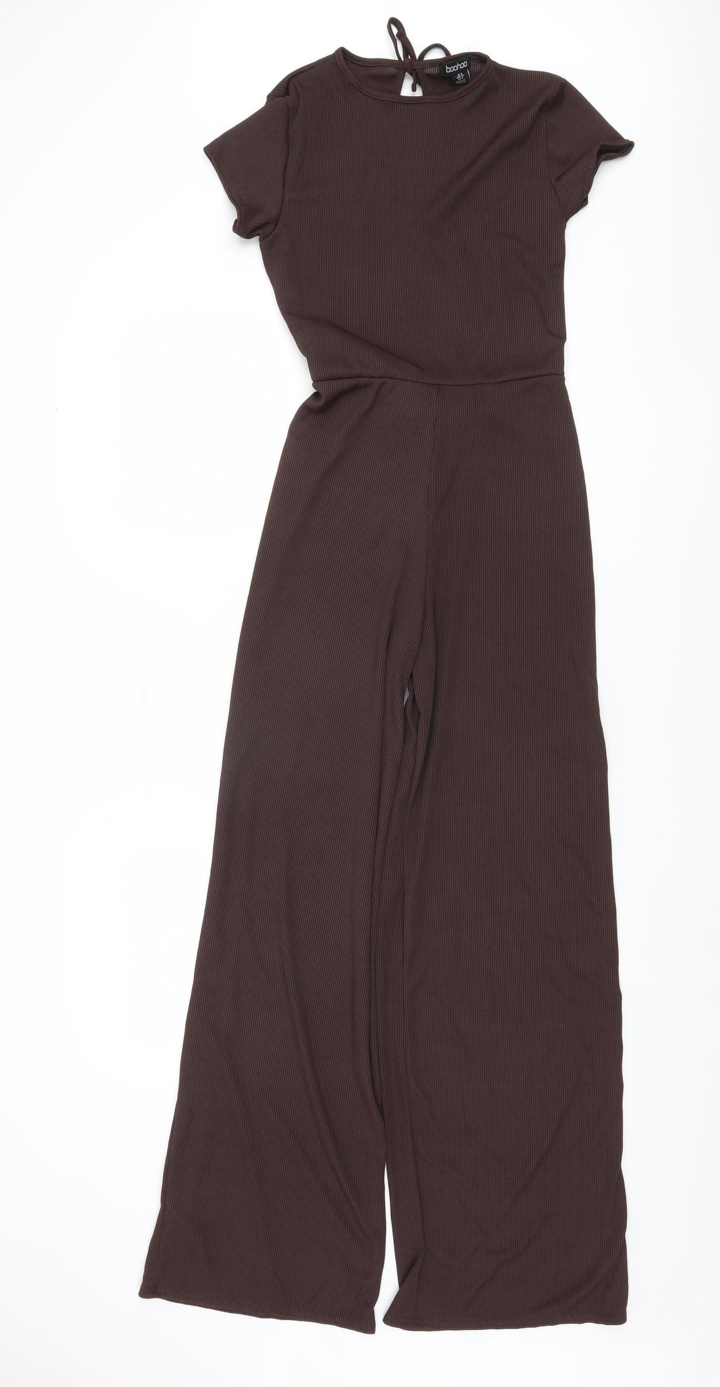 Boohoo Brown Women's Wide-Leg Jumpsuit UK 8