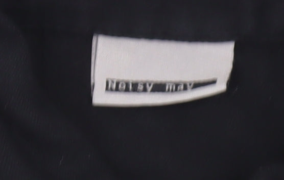 Noisy May Women's Black XS Long Sleeve Button-Up Shirt