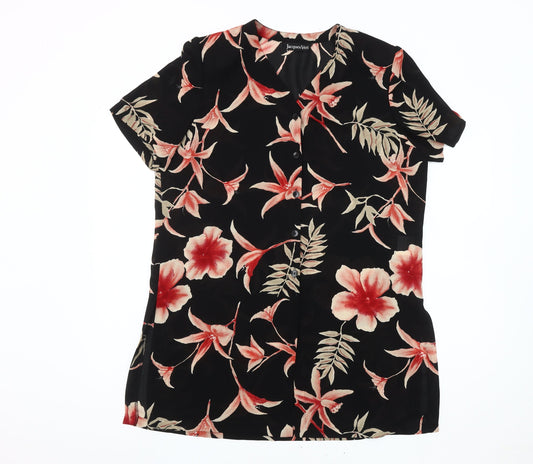 Jacques Vert Women's Black Floral Blouse, Size 12