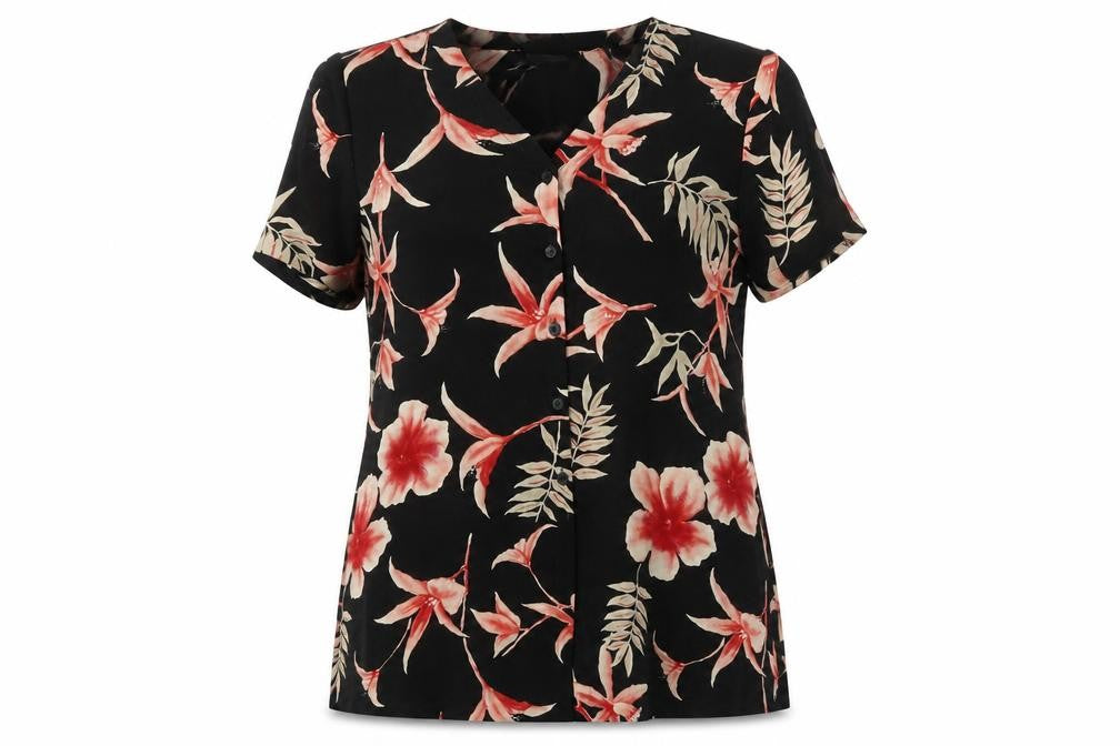 Jacques Vert Women's Black Floral Blouse, Size 12