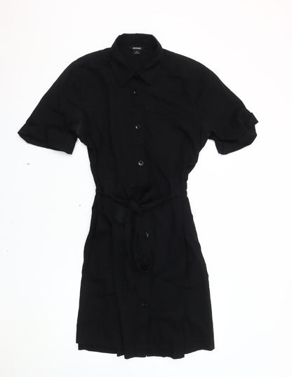 Monki Women's Black Shirt Dress M Cotton Casual