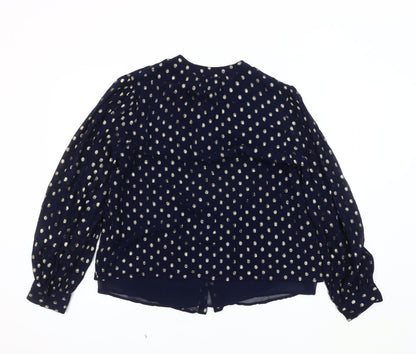 Womens UK Size 14 Crew Clothing Company Blue Tunic Blouse