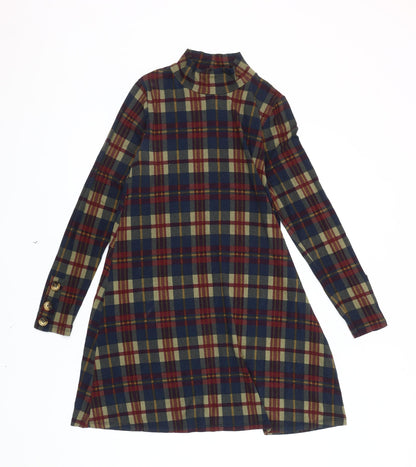 Pull & Bear Women's Multicolour Plaid Dress S