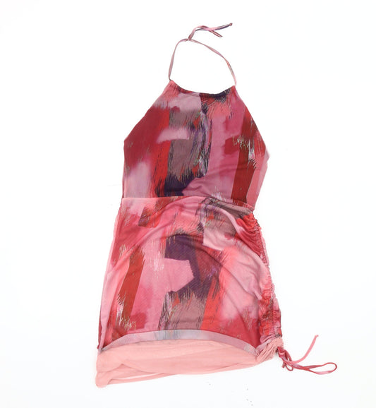 PrettyLittleThing Women's Pink Halter Dress Size 8