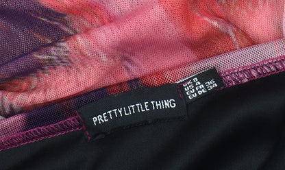 PrettyLittleThing Women's Pink Halter Dress Size 8