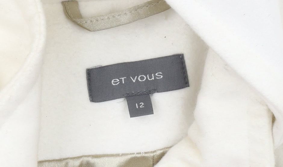 Womens UK Size 12 et vous White Overcoat