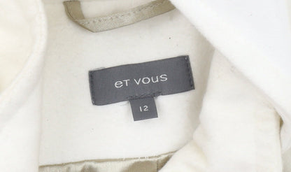 Womens UK Size 12 et vous White Overcoat