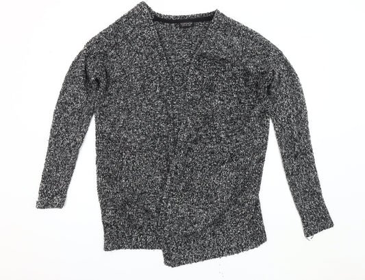 Womens UK Size 10 Topshop Black Cardigan Jumper