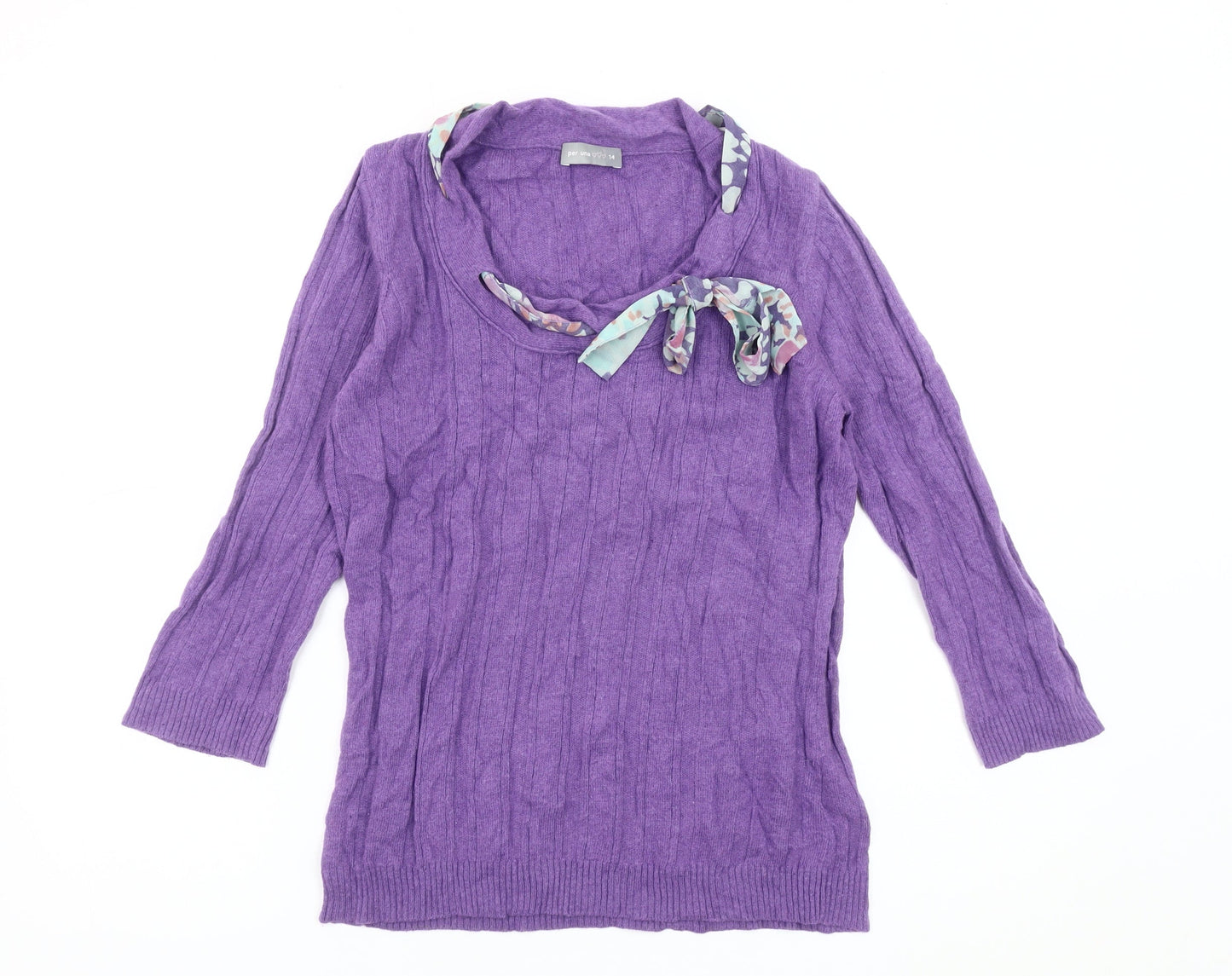 Womens UK Size 14 Per Una Purple Pullover Jumper