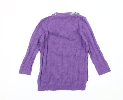 Womens UK Size 14 Per Una Purple Pullover Jumper