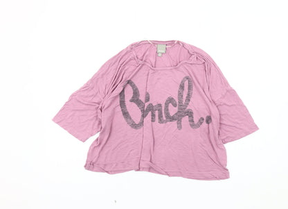Womens UK Size XL Bench Pink Basic T-Shirt
