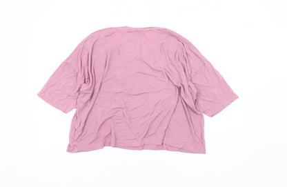 Womens UK Size XL Bench Pink Basic T-Shirt