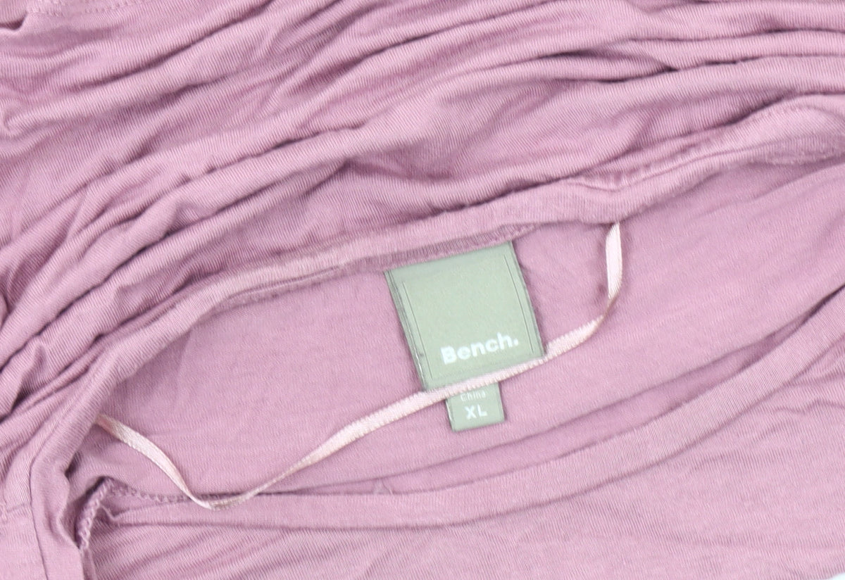 Womens UK Size XL Bench Pink Basic T-Shirt