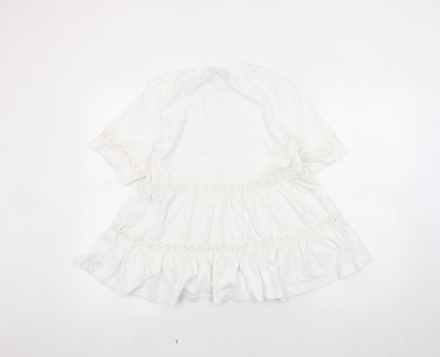 Womens UK Size 6 ASOS DESIGN White Tunic Blouse