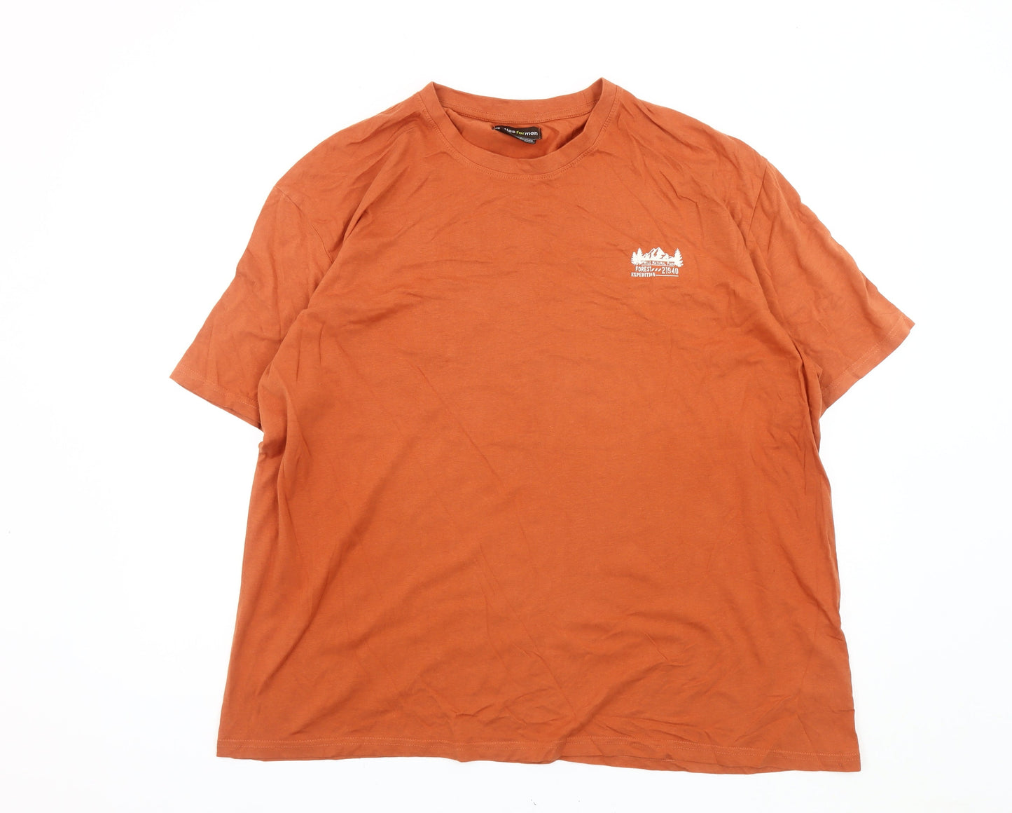 Mens UK Size 3XL atlas for men Orange  T-Shirt