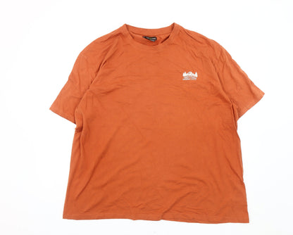 Mens UK Size 3XL atlas for men Orange  T-Shirt