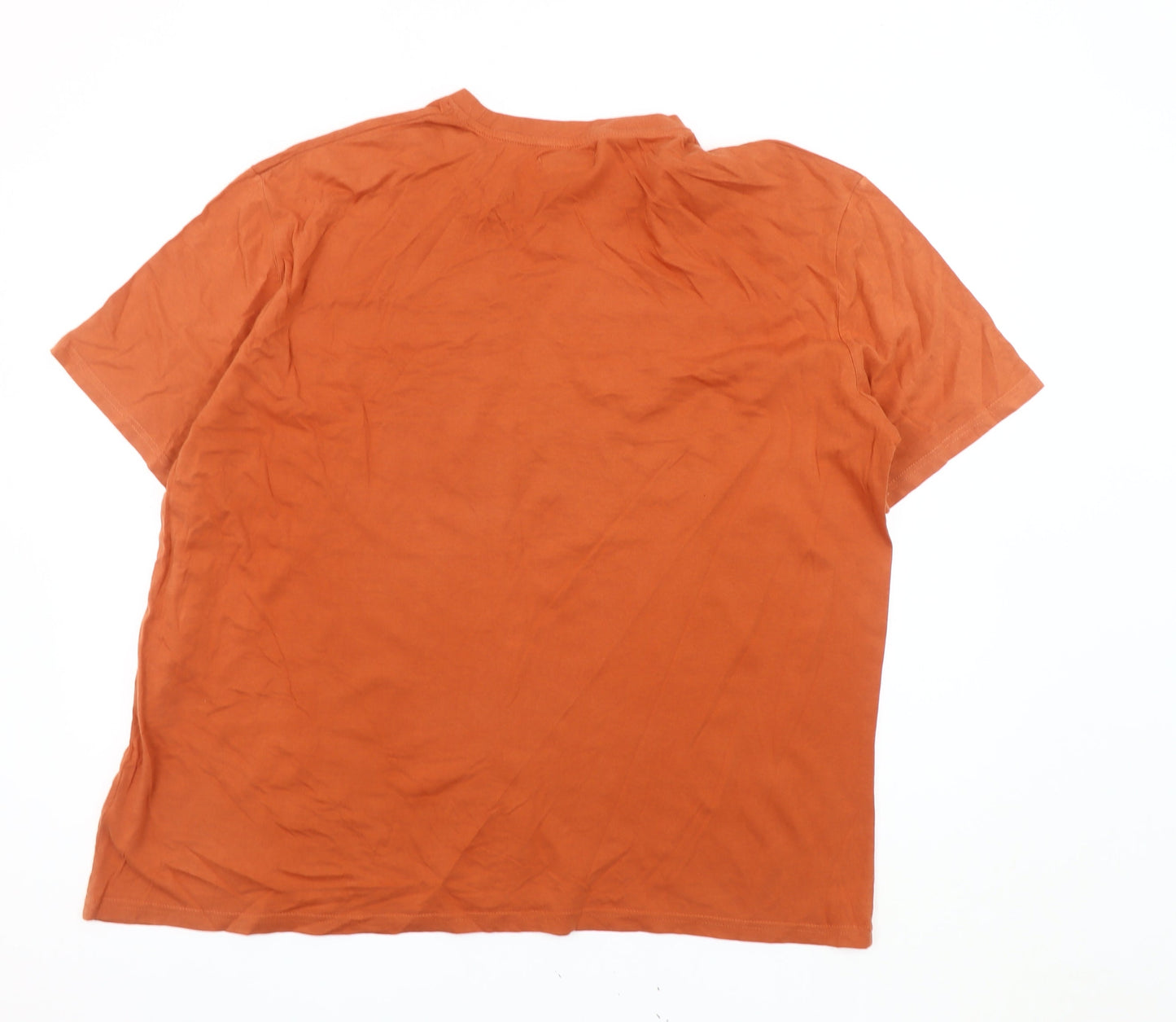 Mens UK Size 3XL atlas for men Orange  T-Shirt