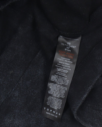 Topman Men's XS Nirvana Black Graphic T-Shirt