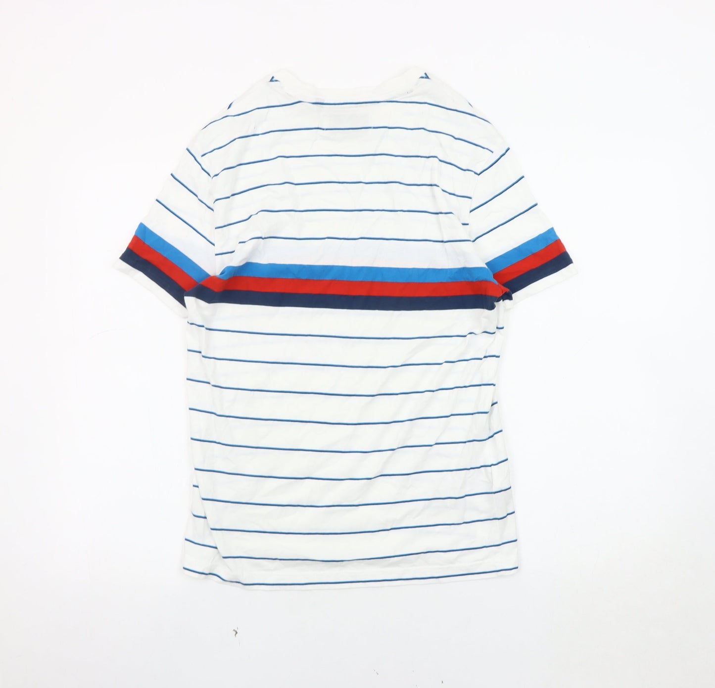 Original Penguin Men's White Striped T-Shirt, Size S