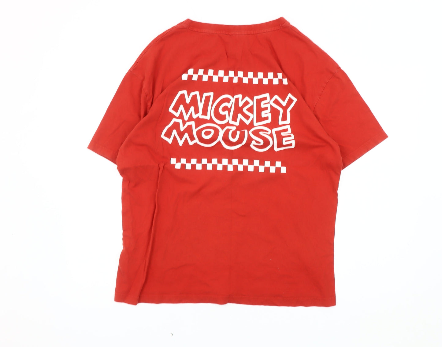 Unisex Adults UK Size M Disney Red Basic T-Shirt