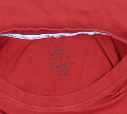 Unisex Adults UK Size M Disney Red Basic T-Shirt