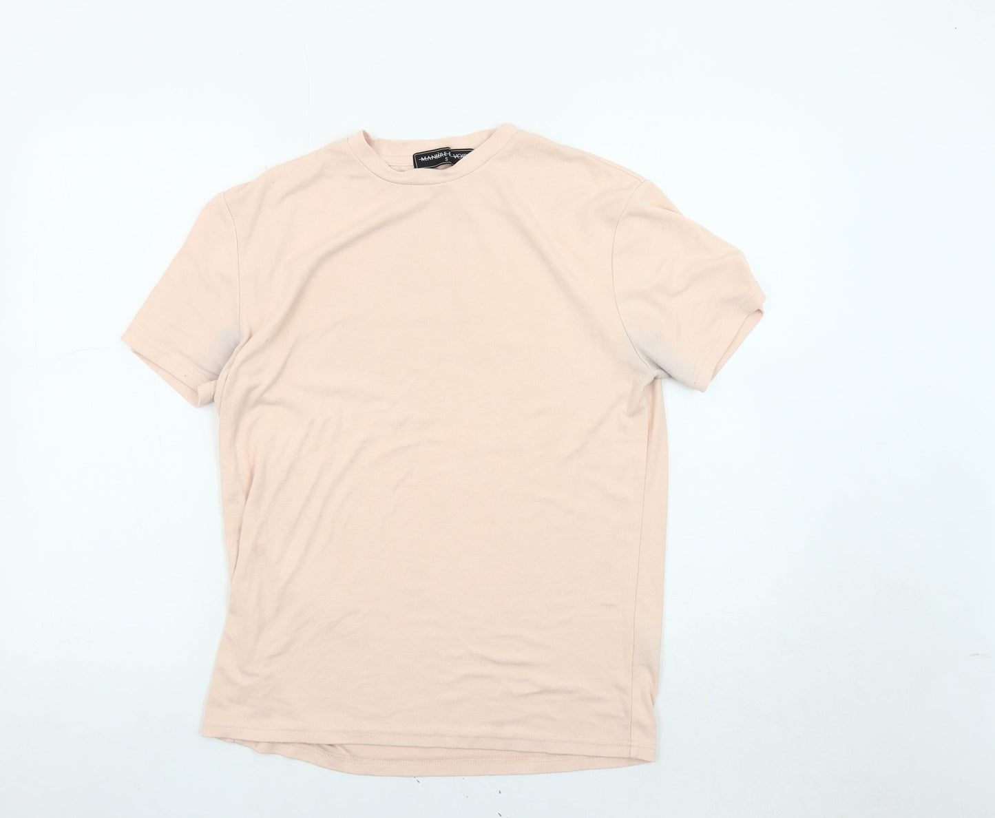 Manière De Voir Men's Beige Crew Neck T-Shirt - Size S