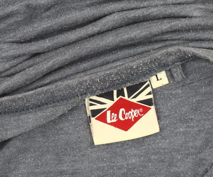 Lee Cooper Men's Blue Henley T-Shirt Size L