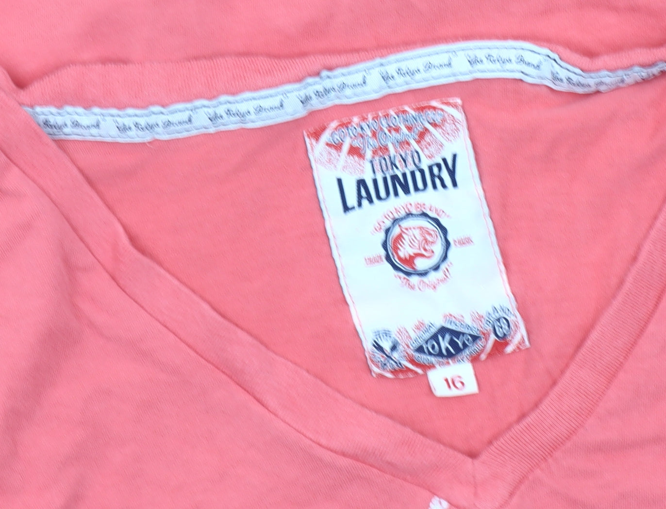 Womens UK Size 16 Tokyo Laundry Red  T-Shirt