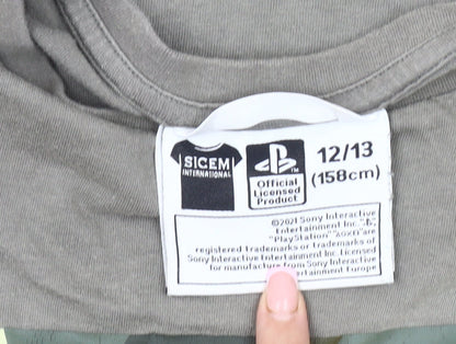 SICEM Boys Grey Camouflage PlayStation T-Shirt 12-13 Years