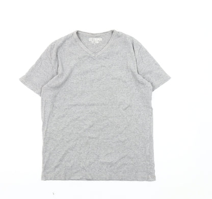 Lee Cooper Men's Grey V-Neck T-Shirt Size S