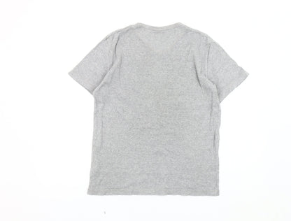 Lee Cooper Men's Grey V-Neck T-Shirt Size S