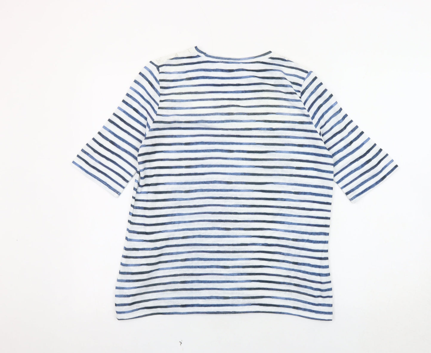 Womens UK Size 12 Marks and Spencer Blue Jersey T-Shirt