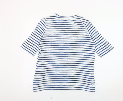 Womens UK Size 12 Marks and Spencer Blue Jersey T-Shirt