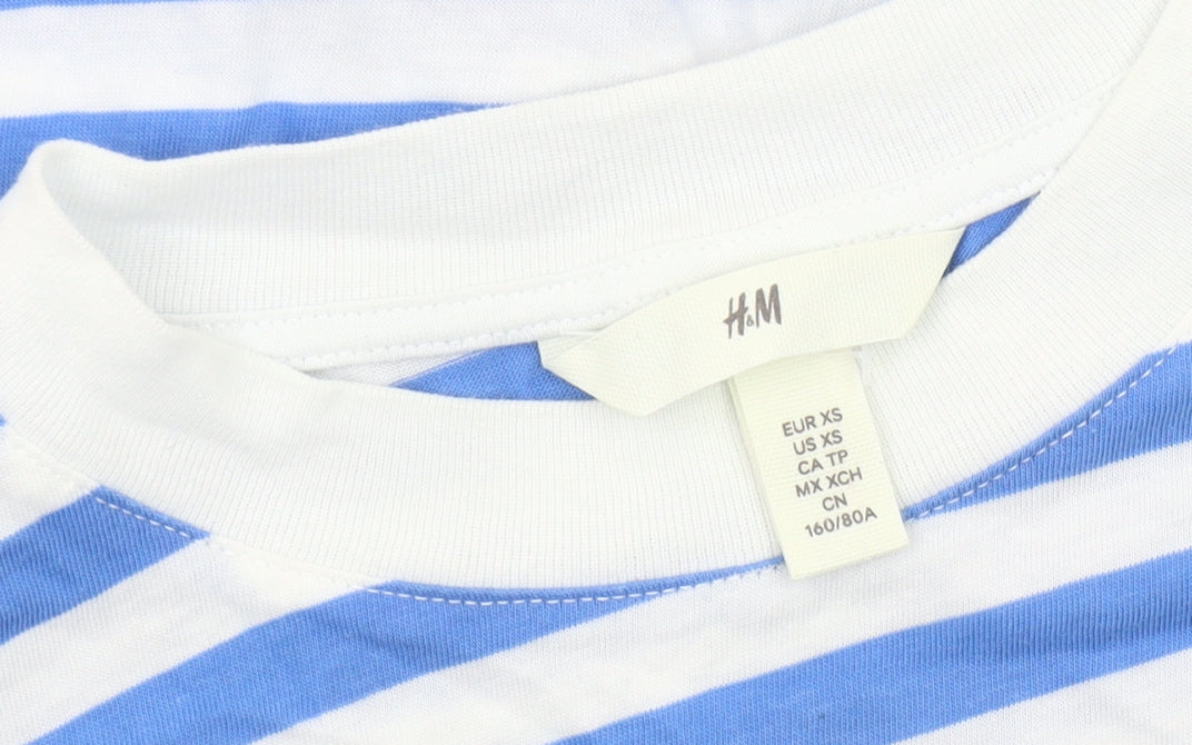 Womens UK Size XS H&M Blue  T-Shirt