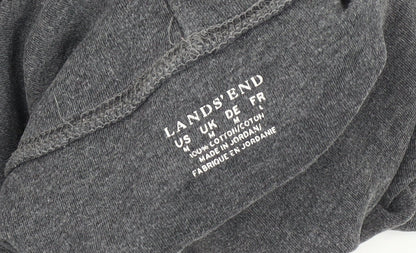 Lands' End Women’s Grey High Neck Long Sleeve T-Shirt