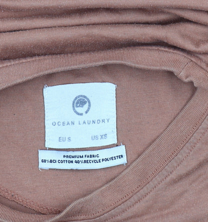 Ocean Laundry Men's XS Brown Graphic T-Shirt, Cotton Blend
