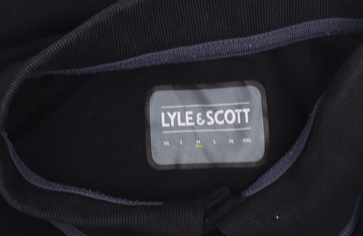 Lyle & Scott Men's Black Polo - Medium, Casual Style