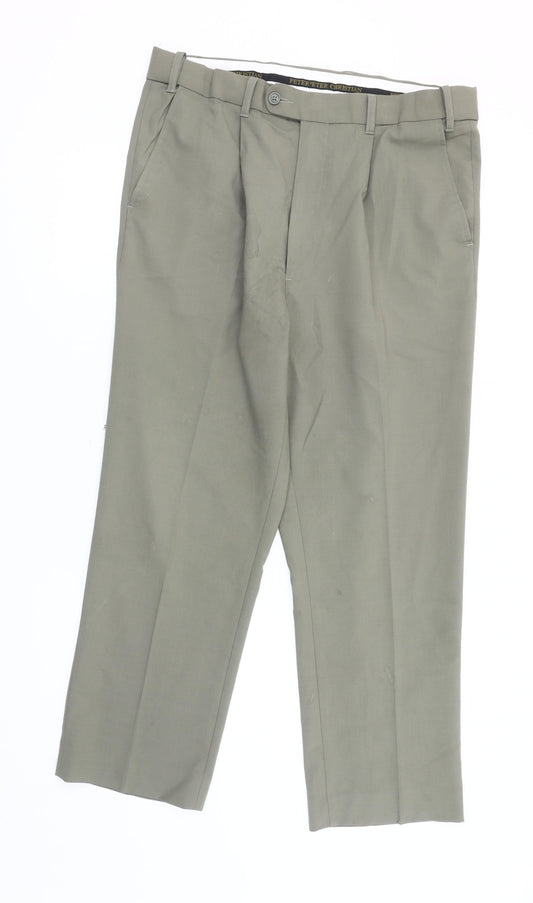 Peter Christian Men's Grey Dress Pants Size 36