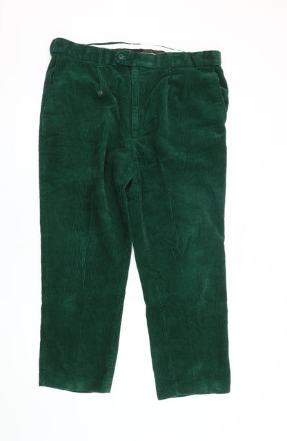 Peter Christian Green Corduroy Men's Trousers Size 50