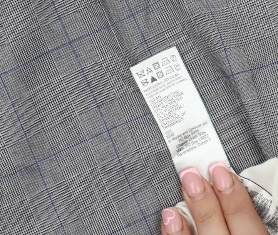 Marks and Spencer Men's Grey Regular Fit Trousers