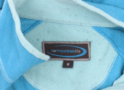 Womens UK Size 14 Mountainlife Blue Full Zip Sweatshirt
