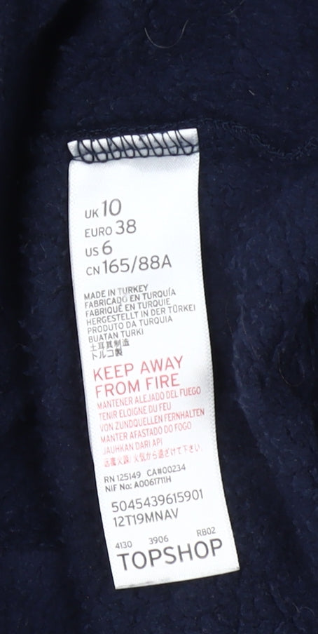 Topshop Women's Blue Pullover Sweatshirt Size 10