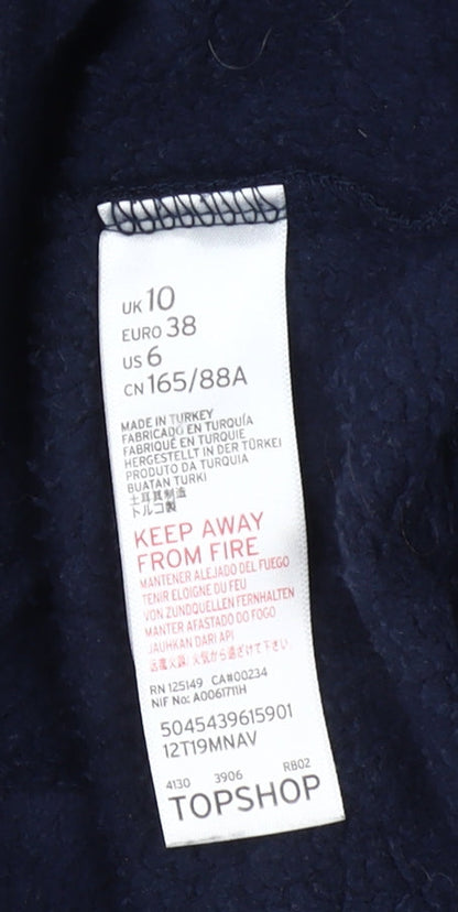 Topshop Women's Blue Pullover Sweatshirt Size 10