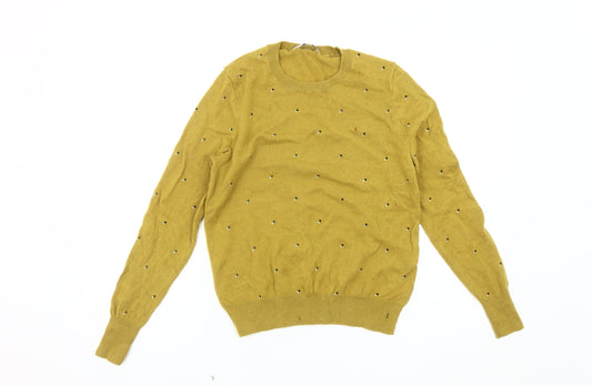 L.K. Bennett Women's Yellow Pullover Jumper Size S