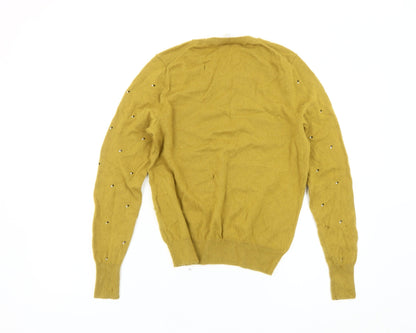 L.K. Bennett Women's Yellow Pullover Jumper Size S