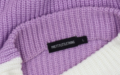 Womens UK Size L PRETTYLITTLETHING Purple Jumper Jumper