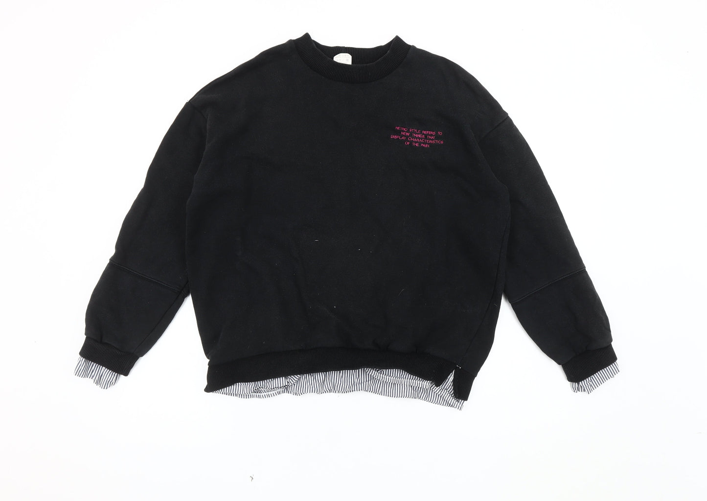 Girls Black Pullover Sweatshirt - Size 18