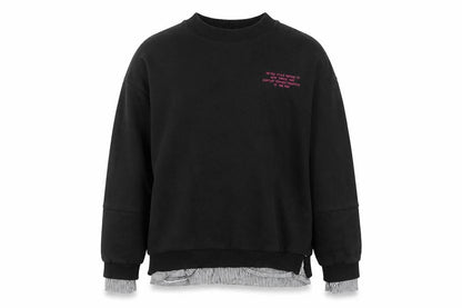 Front view of girls’ black pullover sweatshirt -, size 18