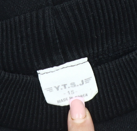 Girls Black Pullover Sweatshirt - Size 18