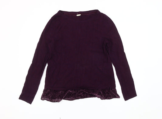 Womens UK Size 12 White Stuff Purple Pullover Jumper